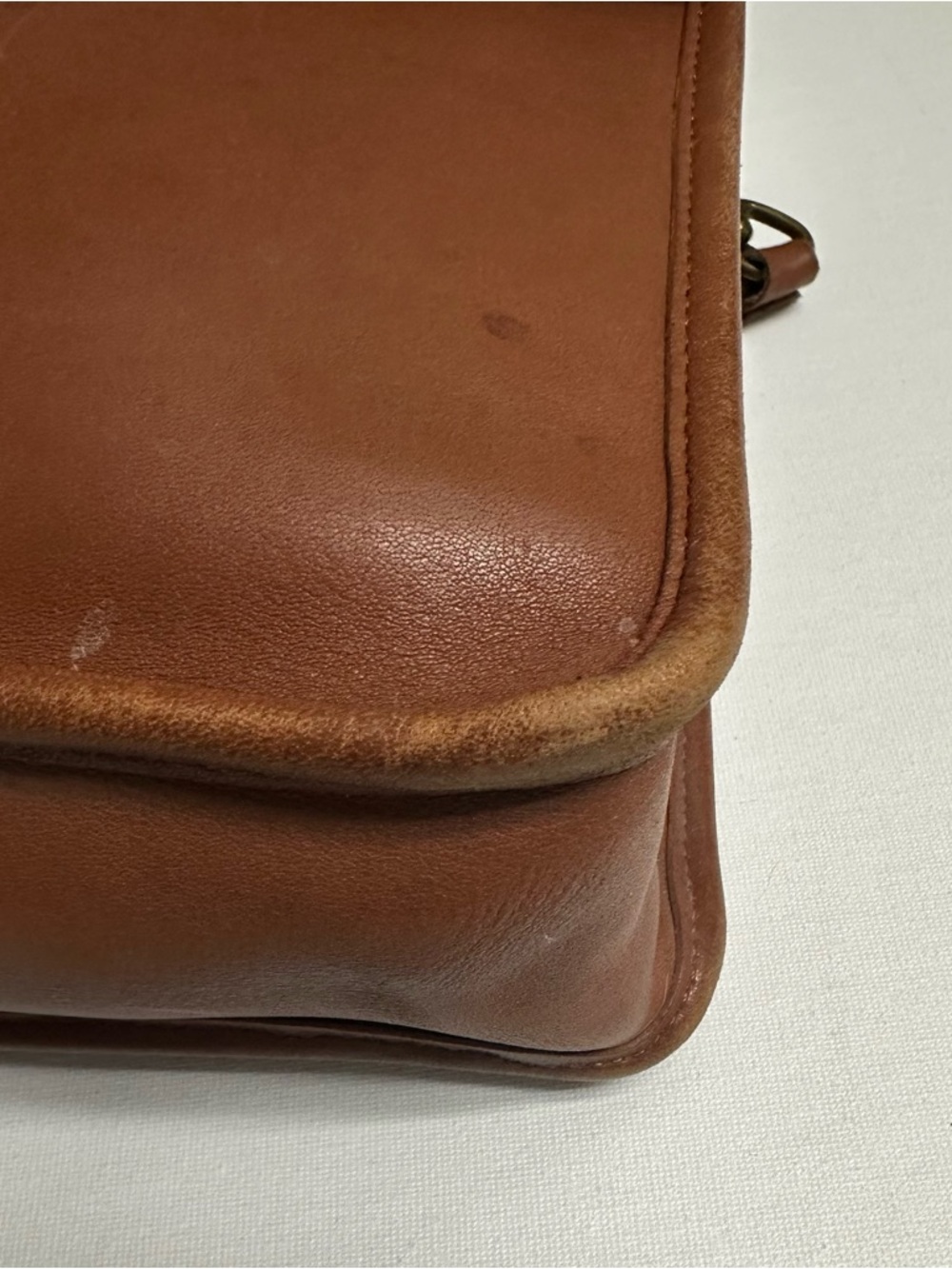 Vintage Coach Leather Willis Satchel in Cognac Brown 9927 - Picture 10 of 16